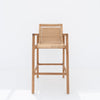 Messina Teak & Rattan Bar Chair Front view