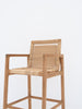 Messina Teak & Rattan Bar Chair Side view