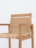 Messina Teak & Rattan Bar Chair Side view