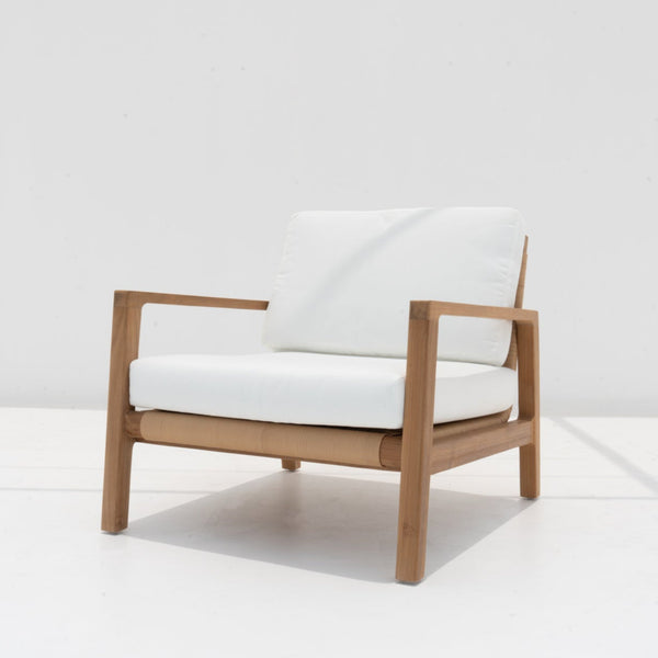 Messina Teak Single Seater Sofa Side view