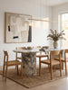 Milano Arabescato Marble Dining Table Indoor Perspective View 1