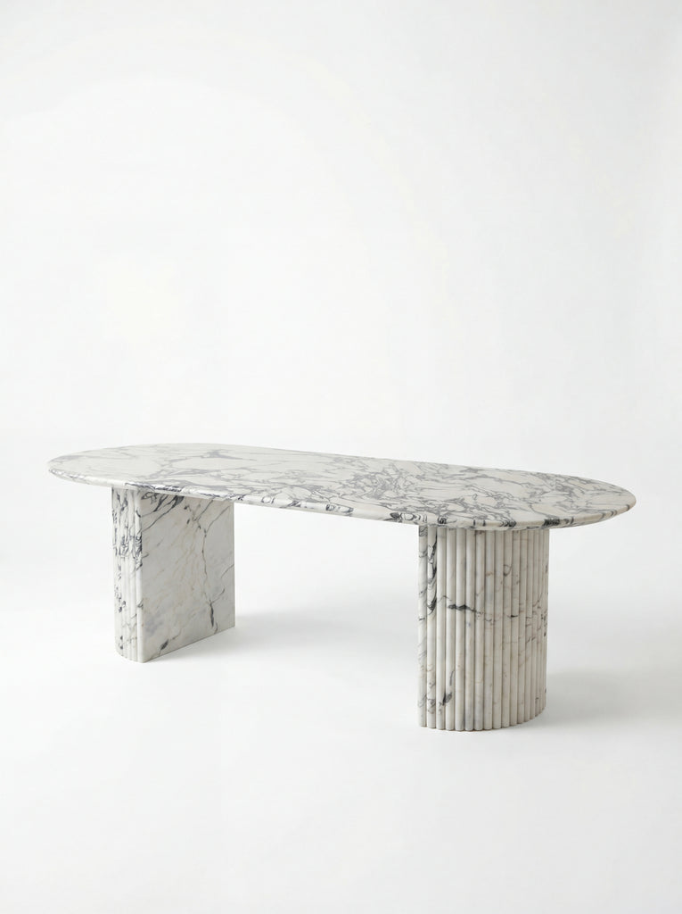 Milano Arabescato Marble Dining Table Perspective View 10