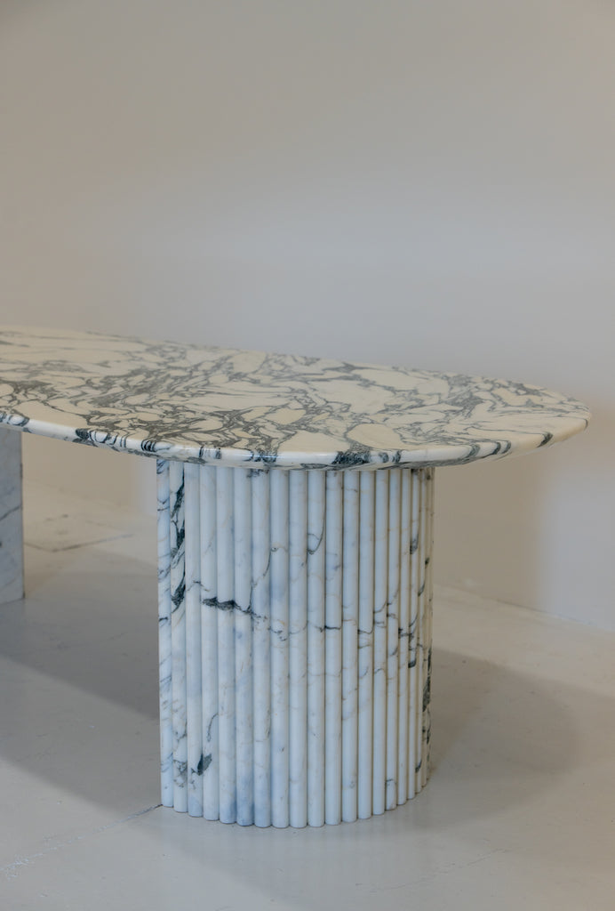 Milano Arabescato Marble Dining Table Perspective View 12