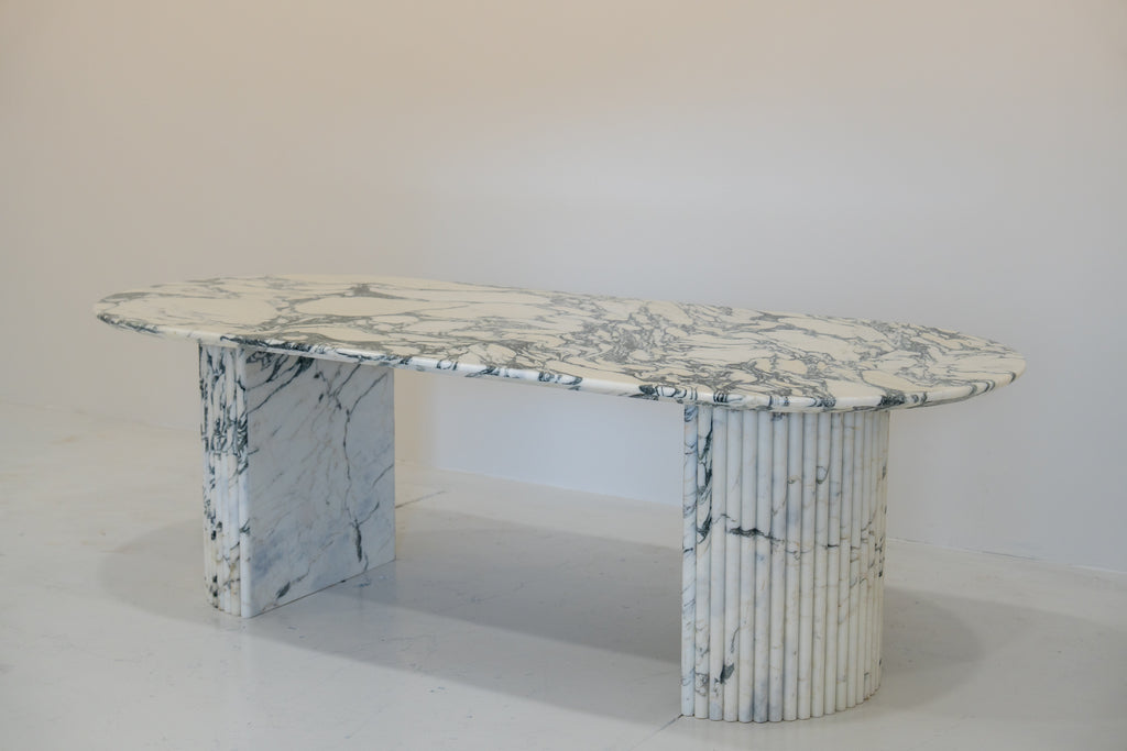 Milano Arabescato Marble Dining Table Perspective View 9