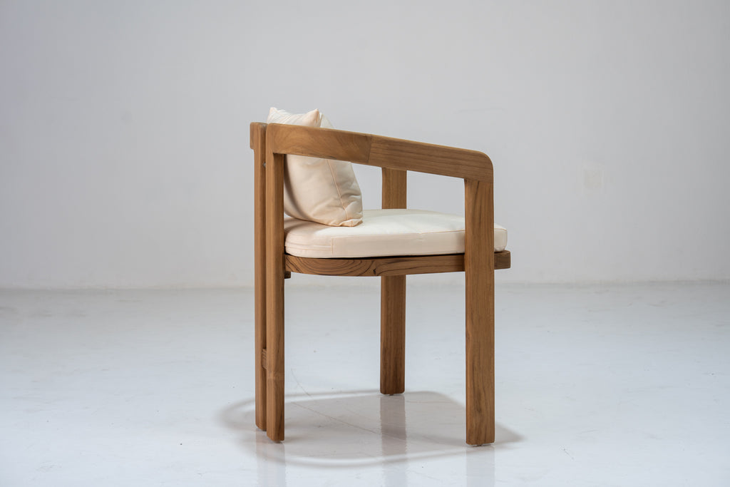 Miro Teak Dining Chair Perspective View 4