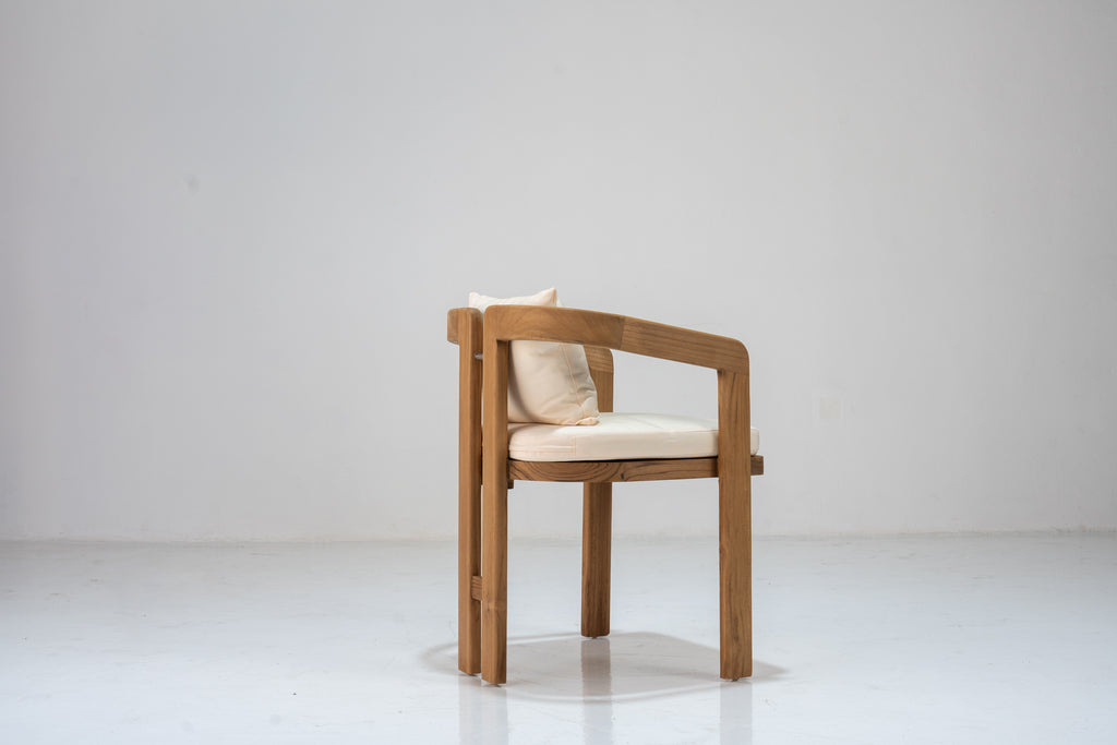 Miro Teak Dining Chair Perspective View 7