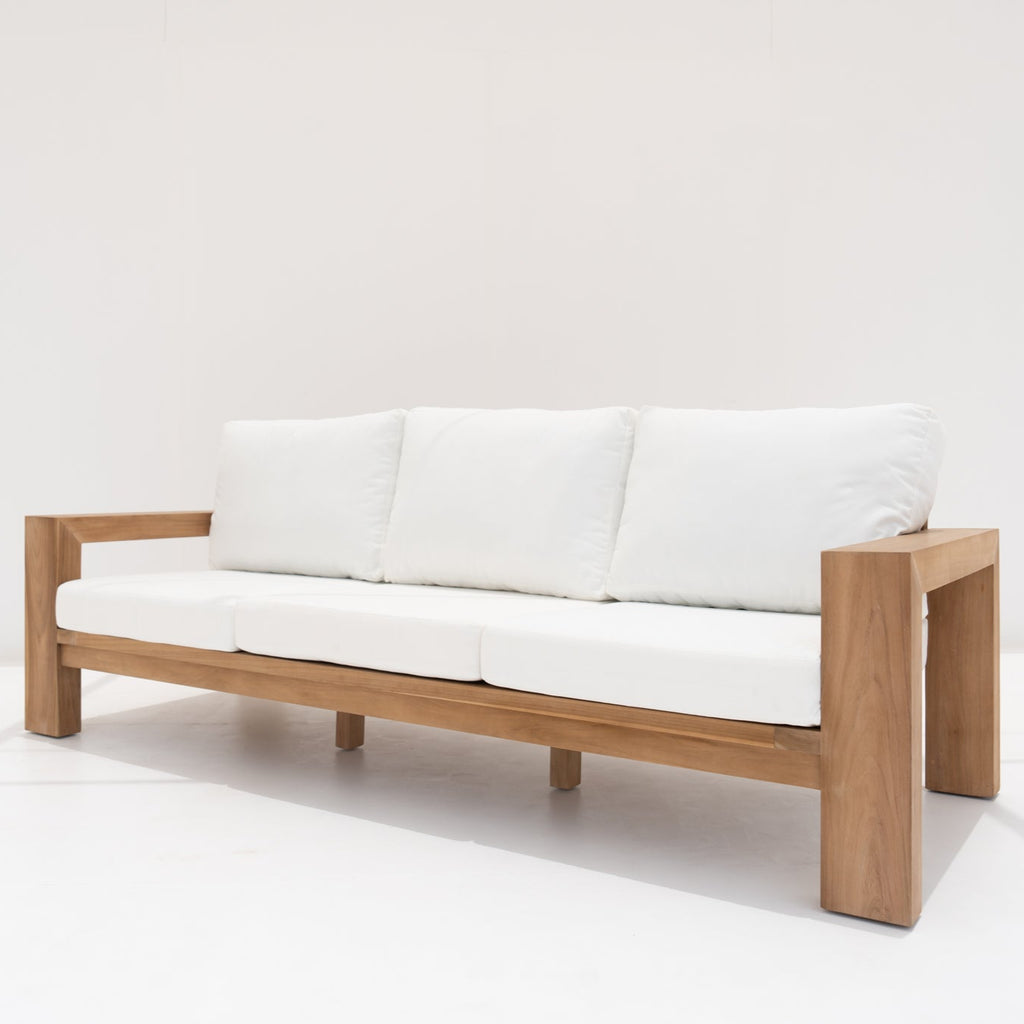 Modern Teak 3 Seater Sofa