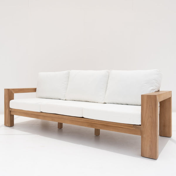 Modern Teak 3 Seater Sofa