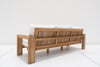 Modern Teak 3 Seater Sofa Back view