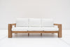 Modern Teak 3 Seater Sofa Front view