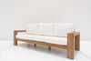 Modern Teak 3 Seater Sofa Side view