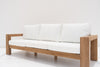 Modern Teak 3 Seater Sofa Side view