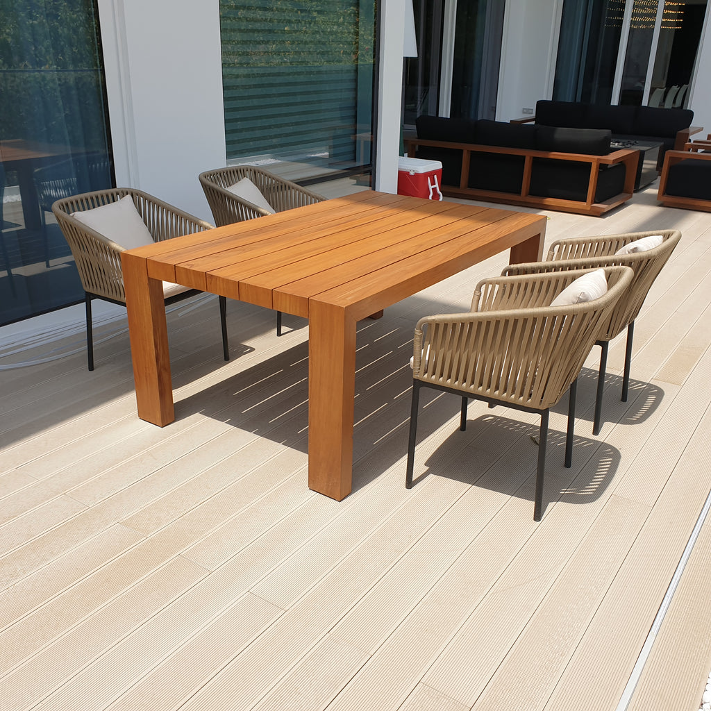 Modern Teak Dining Table Customer Home