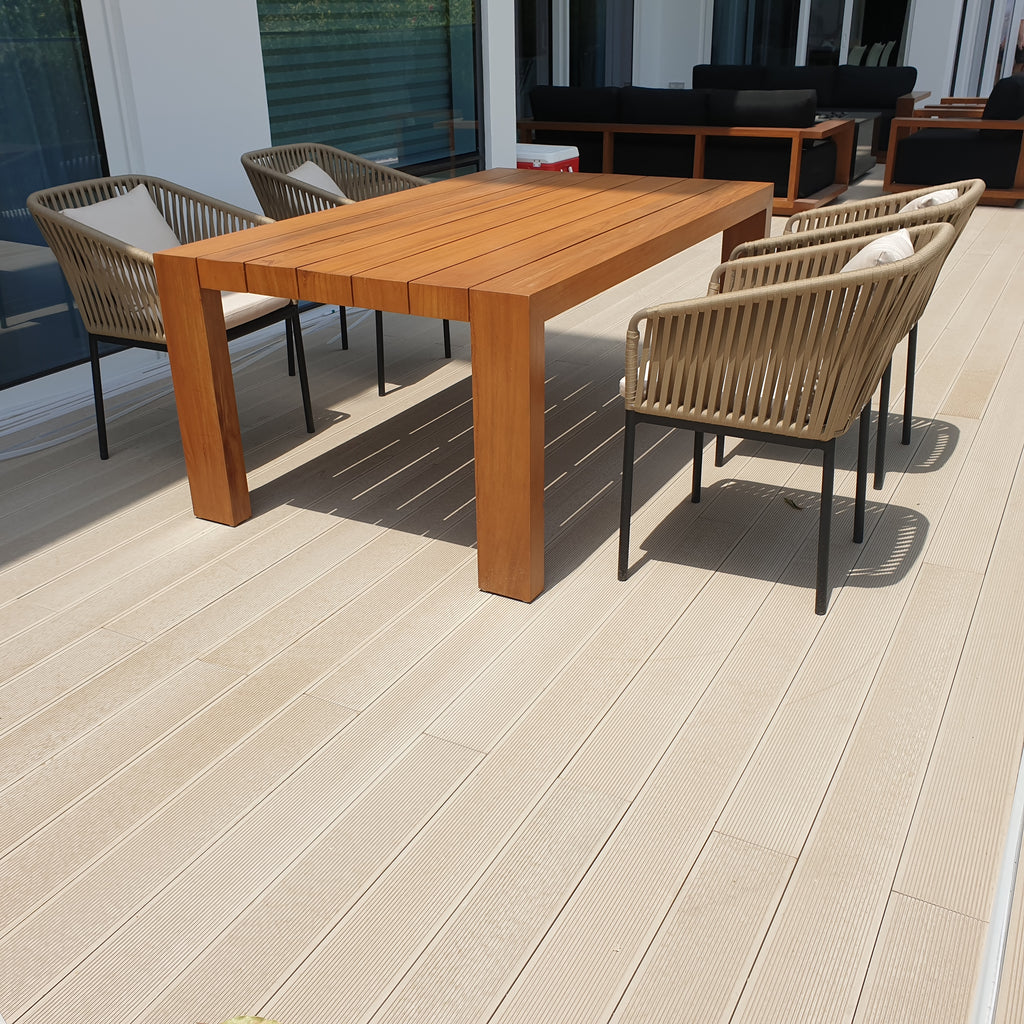 Modern Teak Dining Table Customer Home