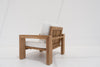 Modern Teak Lounge Chair Back view