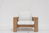 Modern Teak Lounge Chair Front view