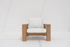 Modern Teak Lounge Chair Front view