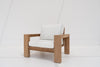 Modern Teak Lounge Chair Side view