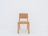 Modern Teak & Rattan Dining Chair Front view