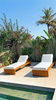 Modern Teak Sun Lounger Outdoor View 4