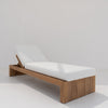 Modern Teak Sun Lounger Perspective View 1