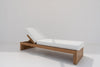 Modern Teak Sun Lounger Perspective View 2