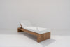 Modern Teak Sun Lounger Perspective View 3