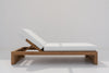 Modern Teak Sun Lounger Perspective View 4