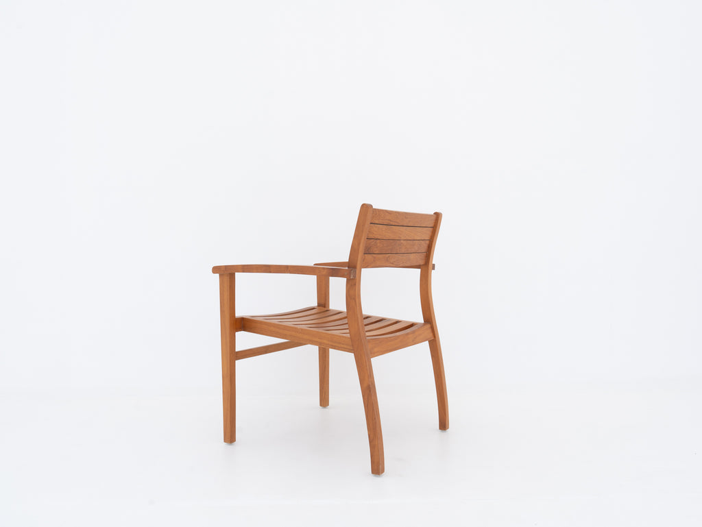 Monaco Teak Dining Chair Back view