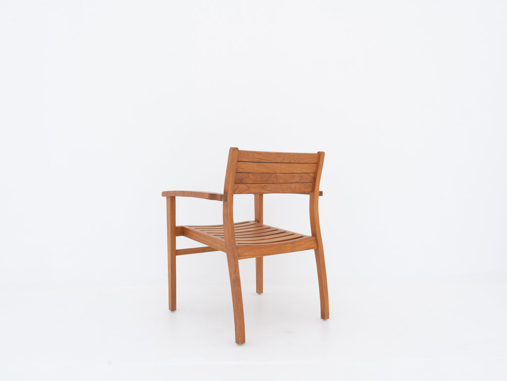 Monaco Teak Dining Chair Back view