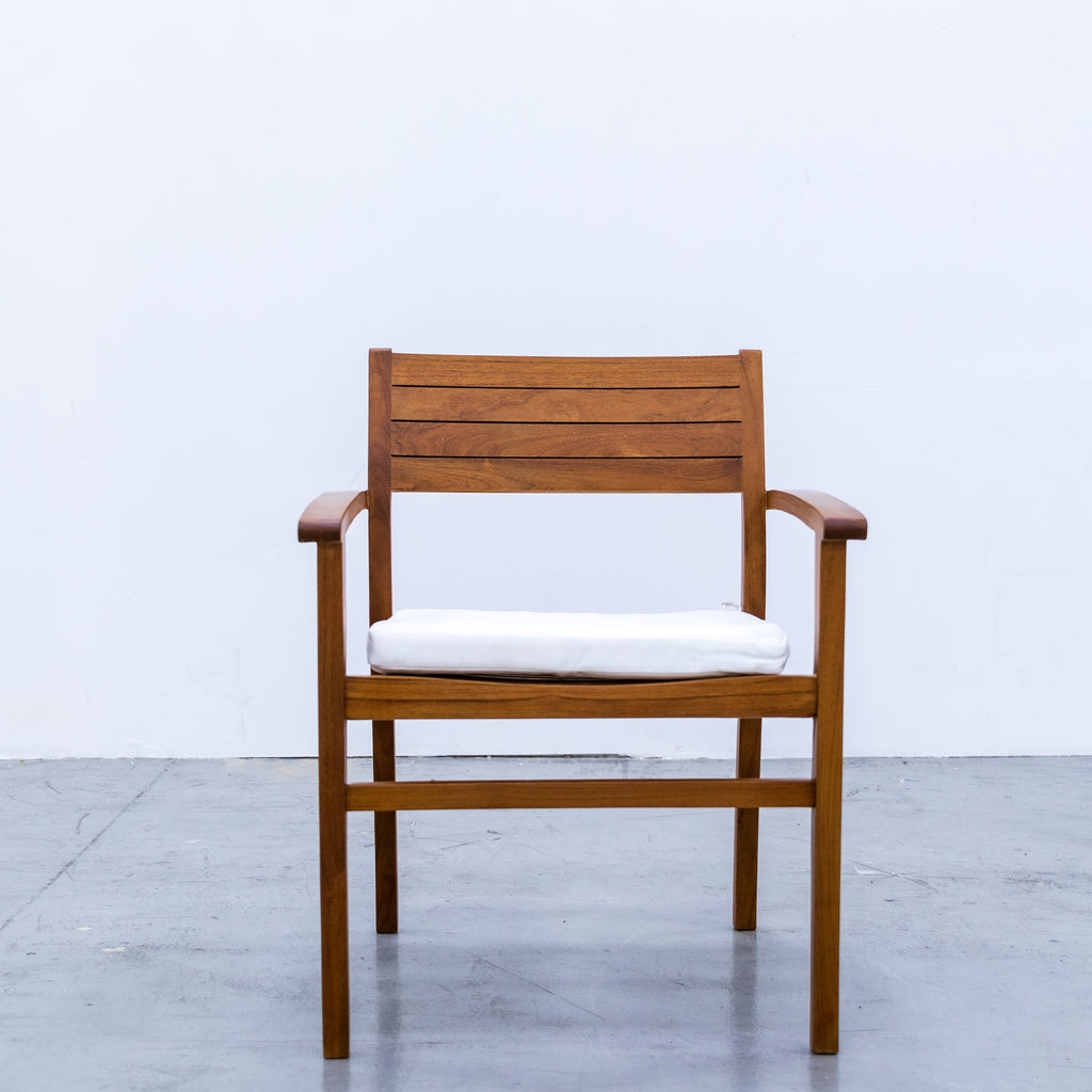 Monaco Teak Dining Chair Front view