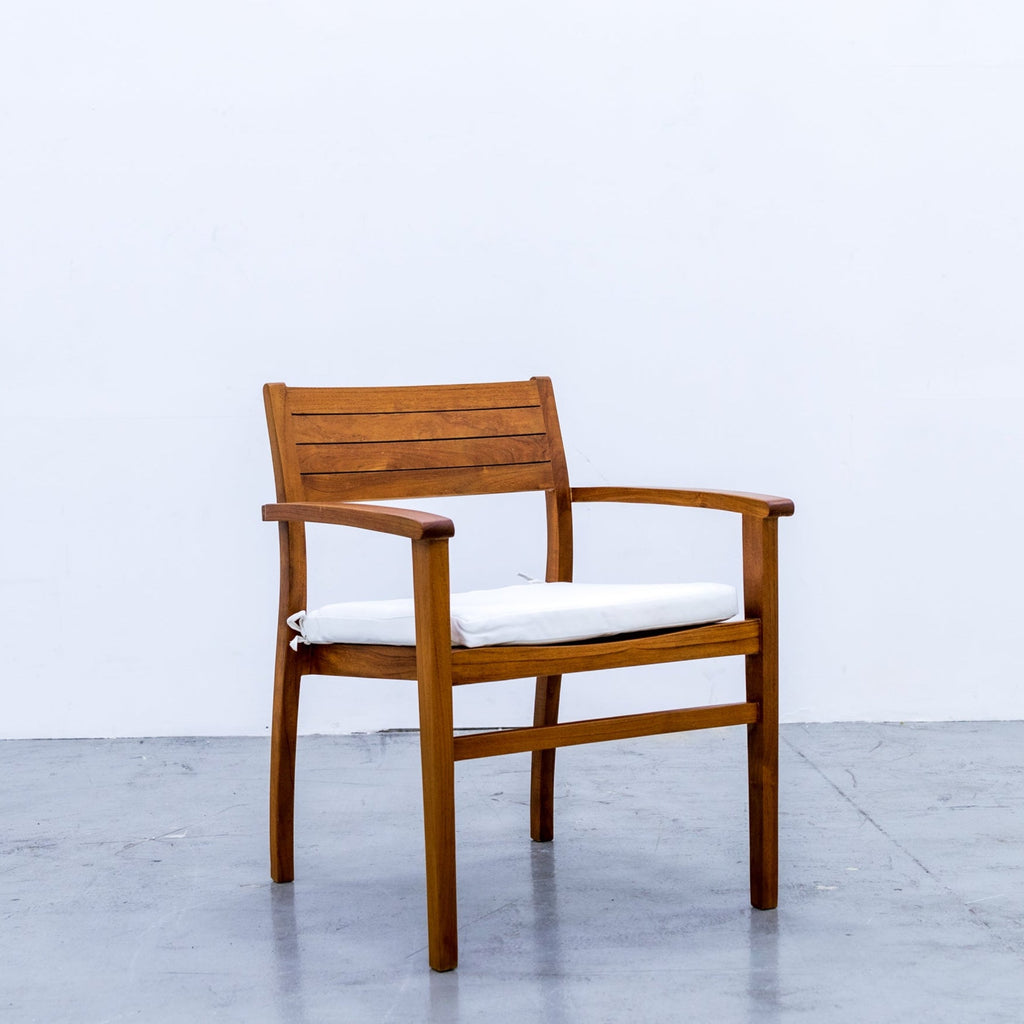 Monaco Teak Dining Chair Side view
