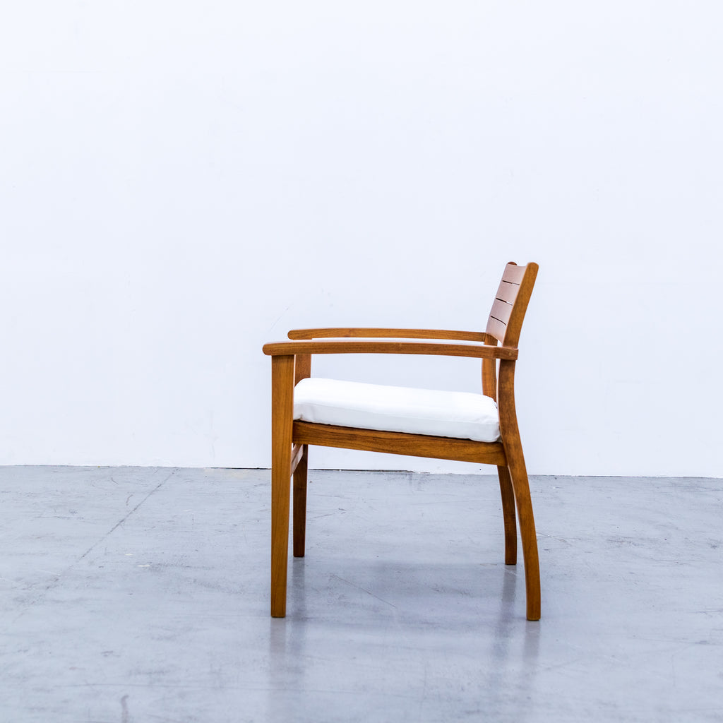 Monaco Teak Dining Chair Side view 2