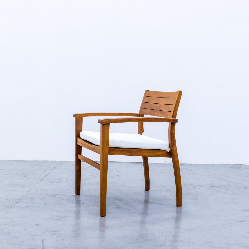 Monaco Teak Dining Chair Side view 4