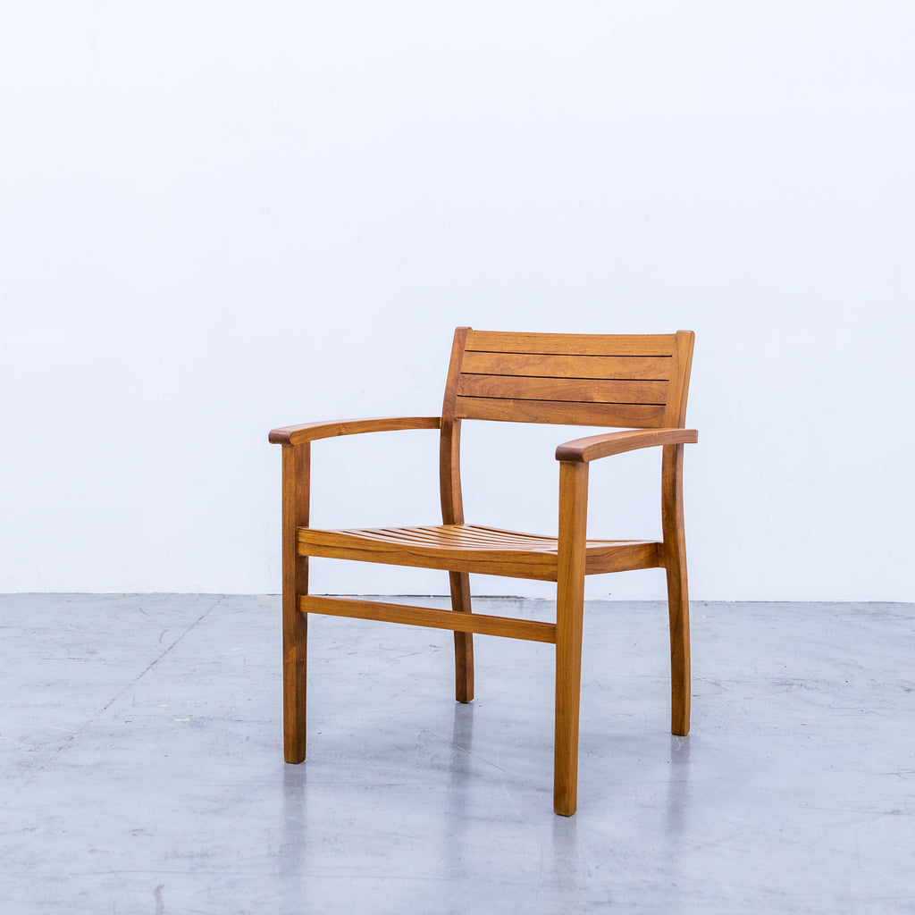 Monaco Teak Dining Chair Side view 5