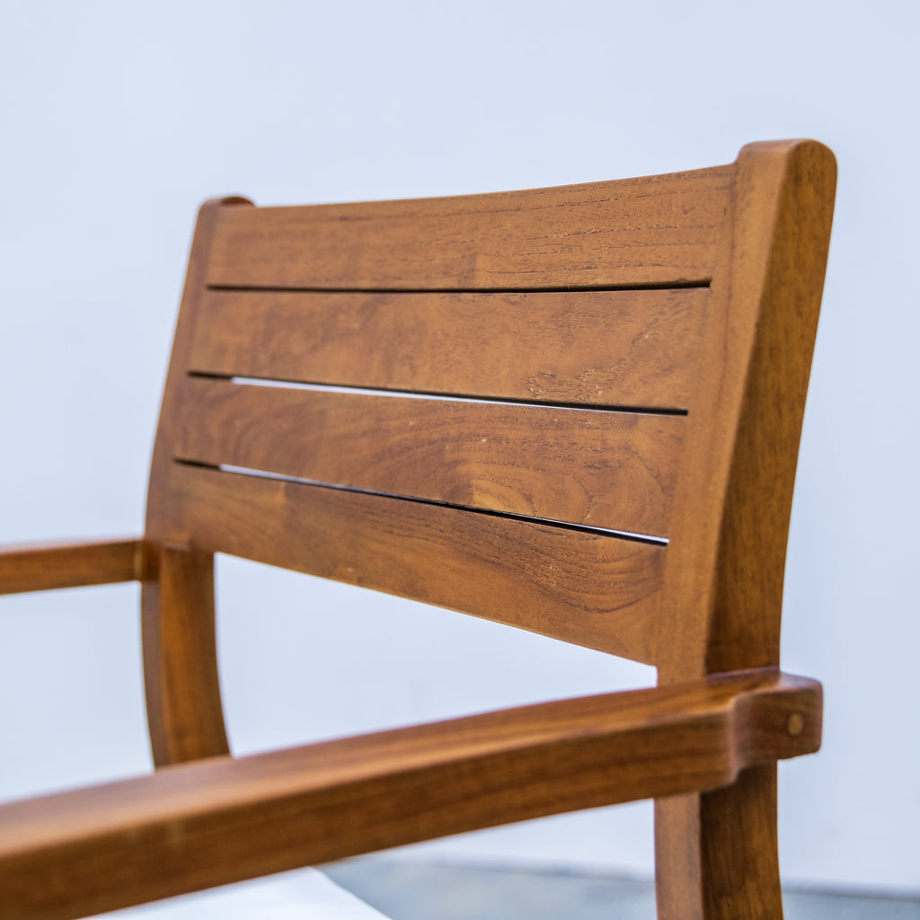 Monaco Teak Dining Chair Side view 6