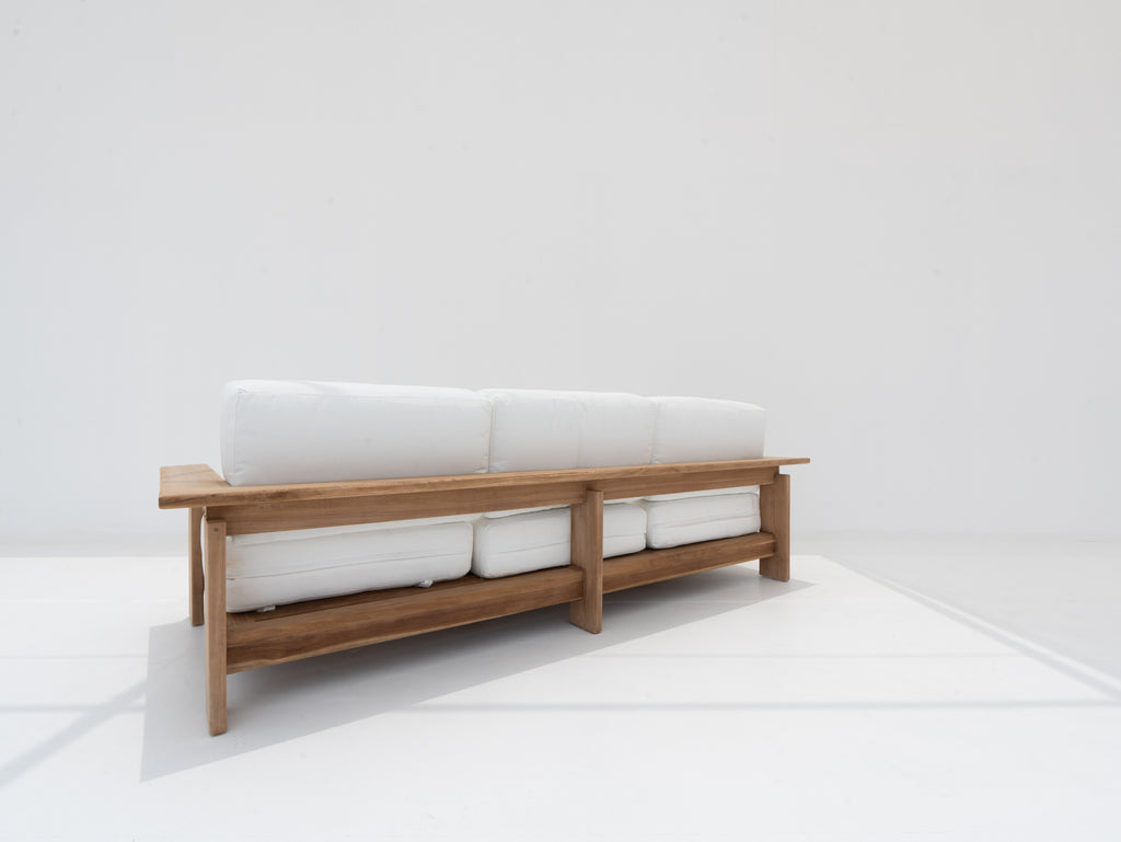Mykonos Teak 3 Seater Back view