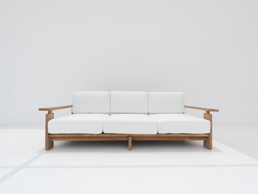 Mykonos Teak 3 Seater Front view