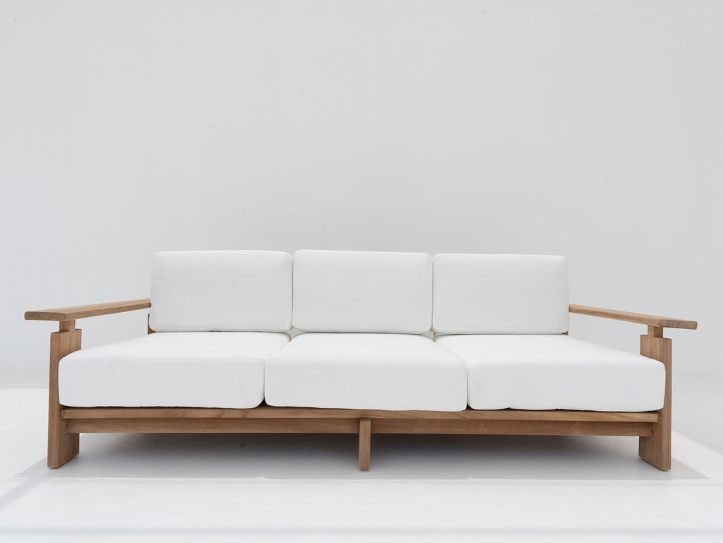 Mykonos Teak 3 Seater Front view