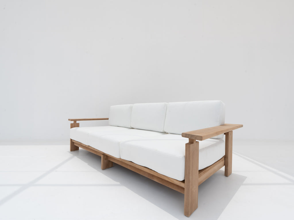 Mykonos Teak 3 Seater Side view