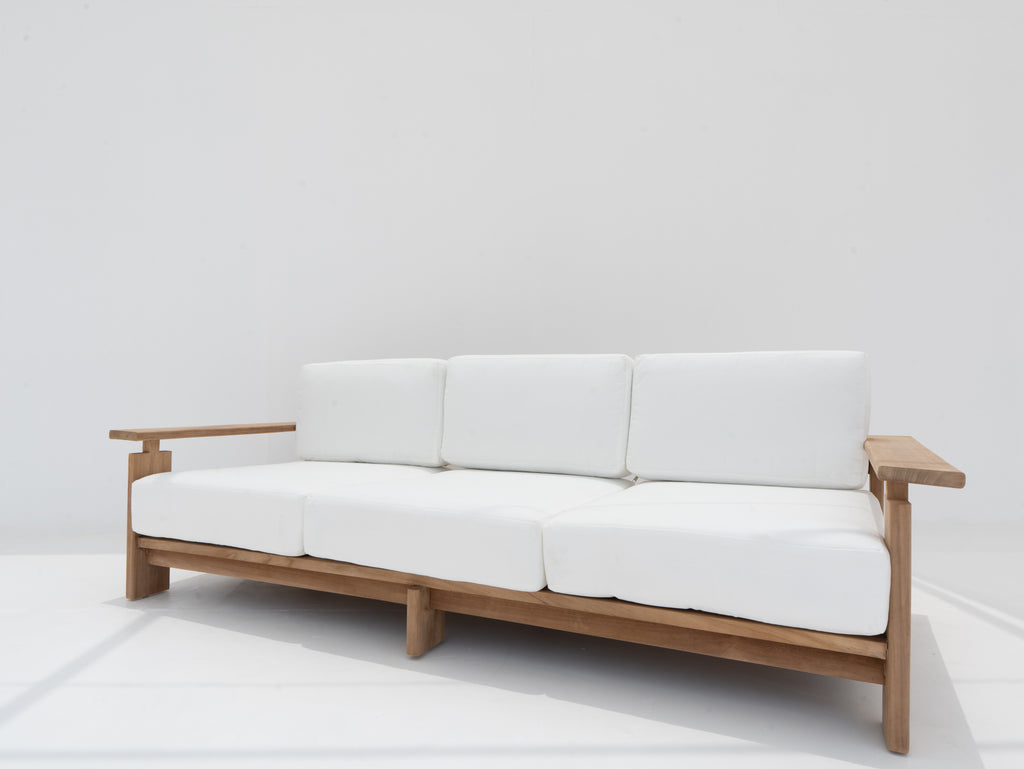 Mykonos Teak 3 Seater Side view