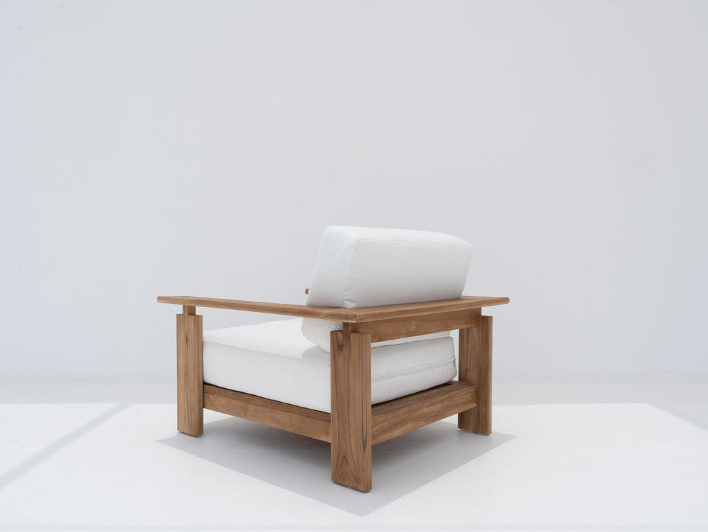 Mykonos Teak Single Seater Back view