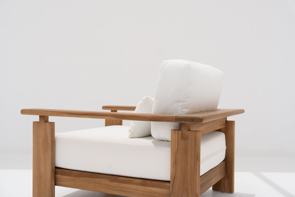 Mykonos Teak Single Seater Back view