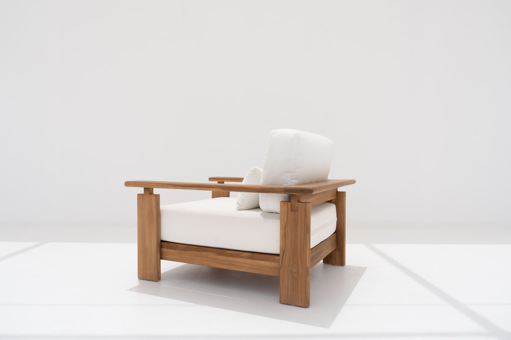 Mykonos Teak Single Seater Back view