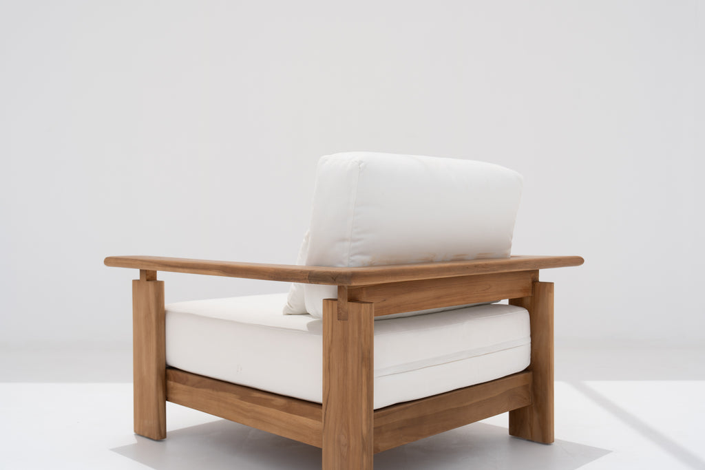 Mykonos Teak Single Seater Back view