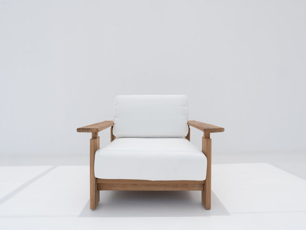 Mykonos Teak Single Seater Front view