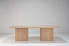Mysa Oak Dining Table Front View 3