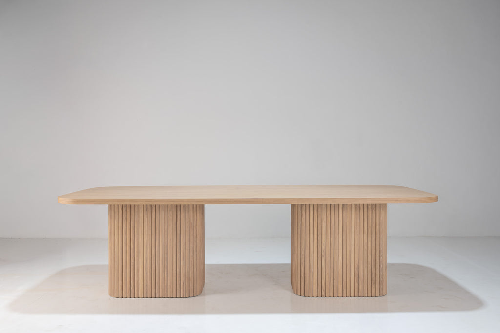 Mysa Oak Dining Table Front View 3