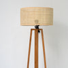 Natural Rattan Floor Lamp Front Perspective View 1