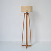 Natural Rattan Floor Lamp Front Perspective View 3